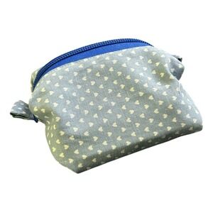 Hearts Zipper Coin Purse ID Money Card Pouch 3.5"x3.5" Wallet Handmade New